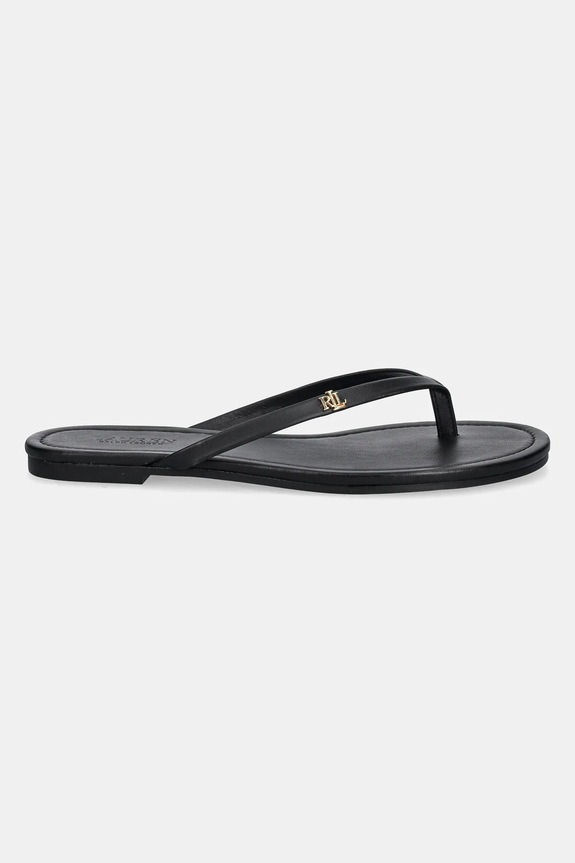 Lauren Ralph Lauren infradito in pelle Raquel 802953931001.001 nero SS25