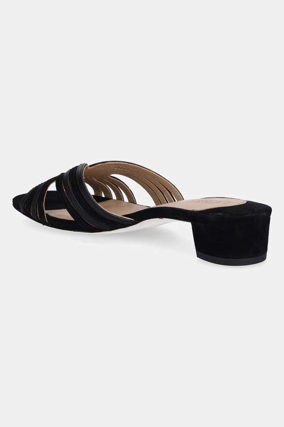 Obuv Kožené šľapky Lauren Ralph Lauren Fay Mtstrp 802961818003.001 čierna