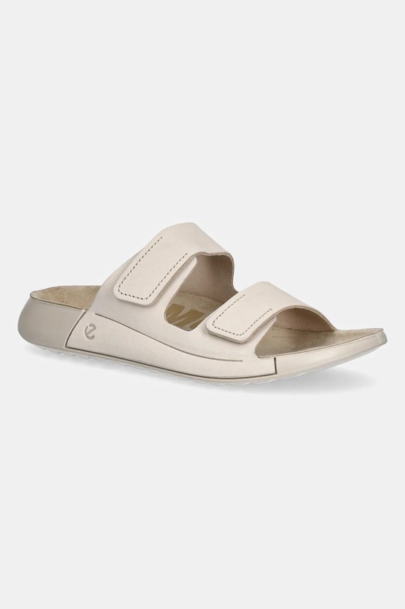 Ecco klapki nubukowe Cozmo 2-Strap pozostałe beżowy 206823.02378