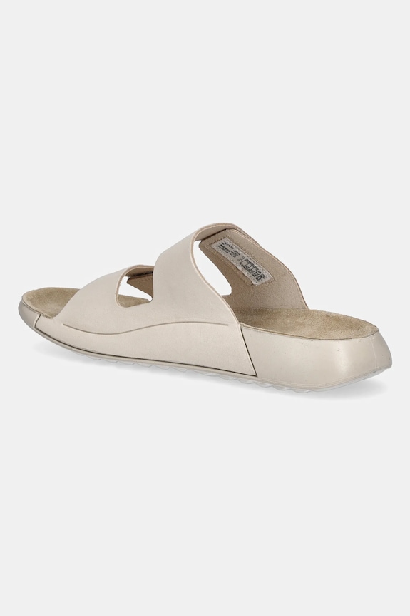 Obuwie Ecco klapki nubukowe Cozmo 2-Strap 206823.02378 beżowy