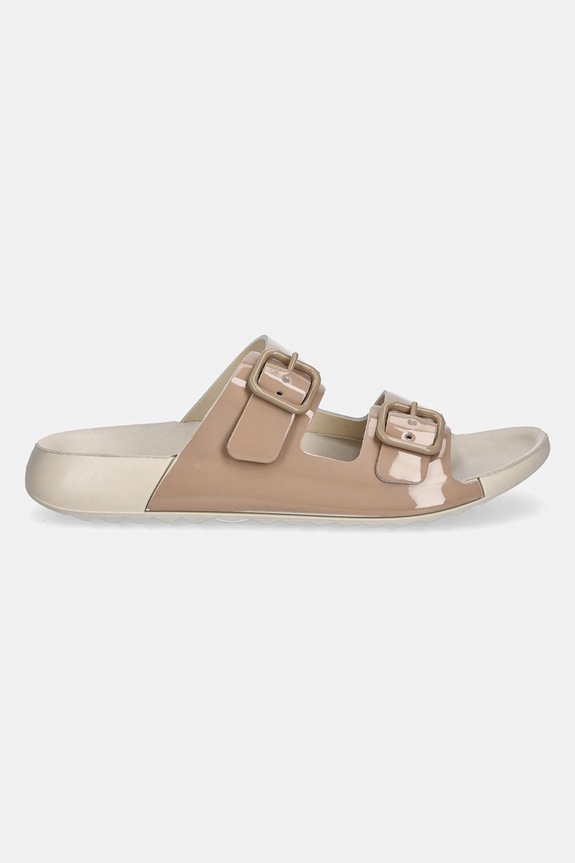 Ecco bőr papucs Cozmo 2-Strap Premium 206833.01084 bézs SS25