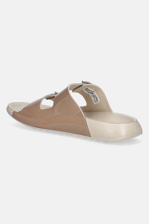 Cipők Ecco bőr papucs Cozmo 2-Strap Premium 206833.01084 bézs