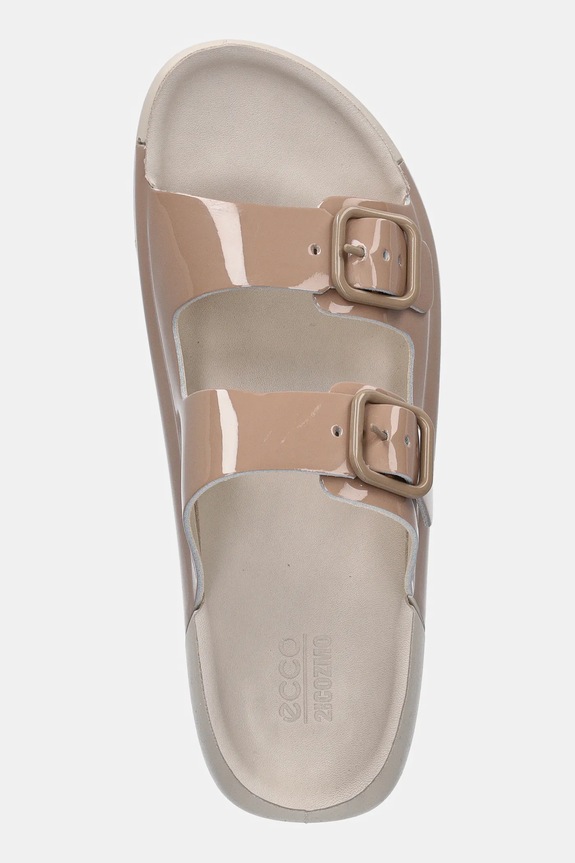 Ecco bőr papucs Cozmo 2-Strap Premium bézs 206833.01084