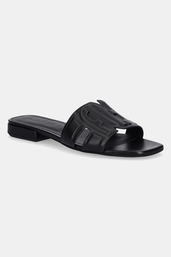 Kožené pantofle Furla Summer Mule přírodní kůže černá YJ34SUM.X30000.O6000