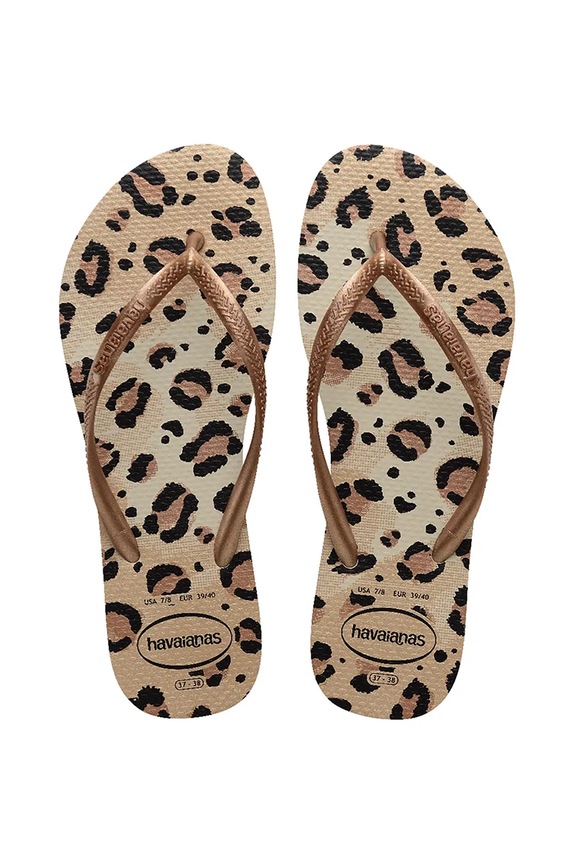 Παντόφλες Havaianas SLIM φλατ καφέ 4103352.6516