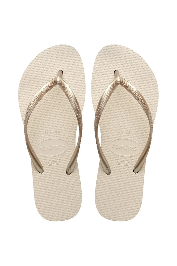 Havaianas japonki SLIM FLATFORM syntetyczny beżowy 4144537.0121