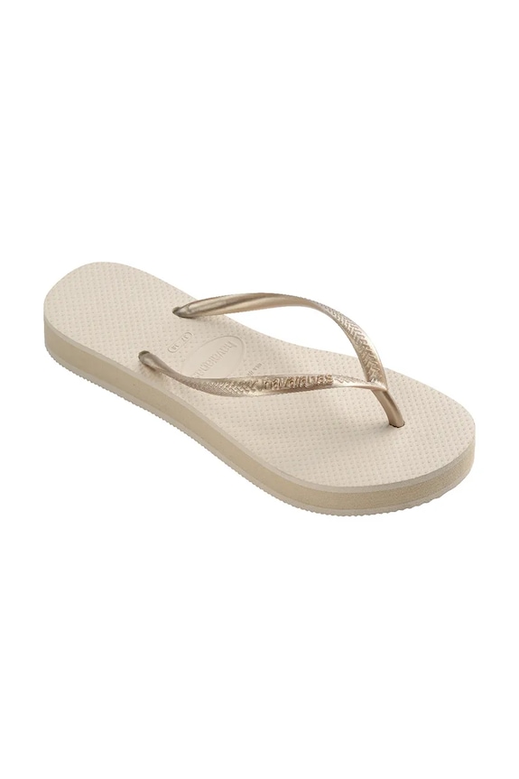 Obuwie Havaianas japonki SLIM FLATFORM 4144537.0121 beżowy