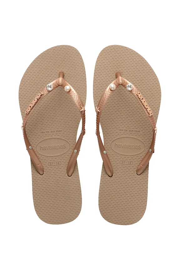 Havaianas șlapi SLIM LUXURY AQUA sintetic aur 4149965.3581