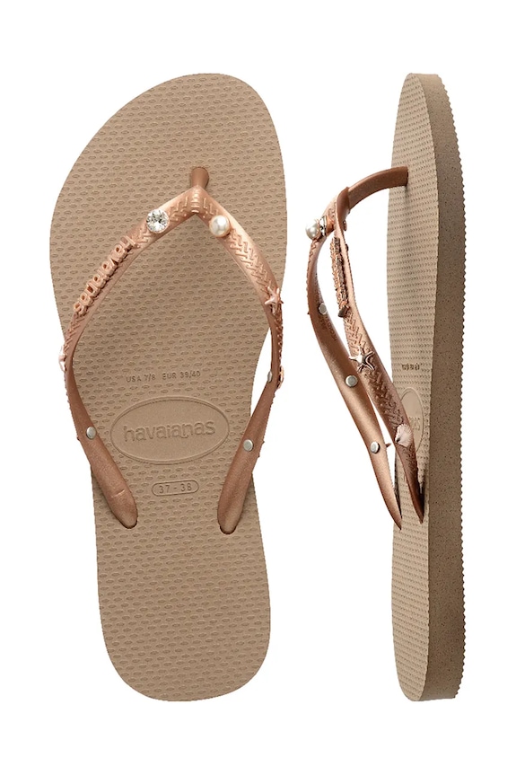 Havaianas șlapi SLIM LUXURY AQUA 4149965.3581 aur
