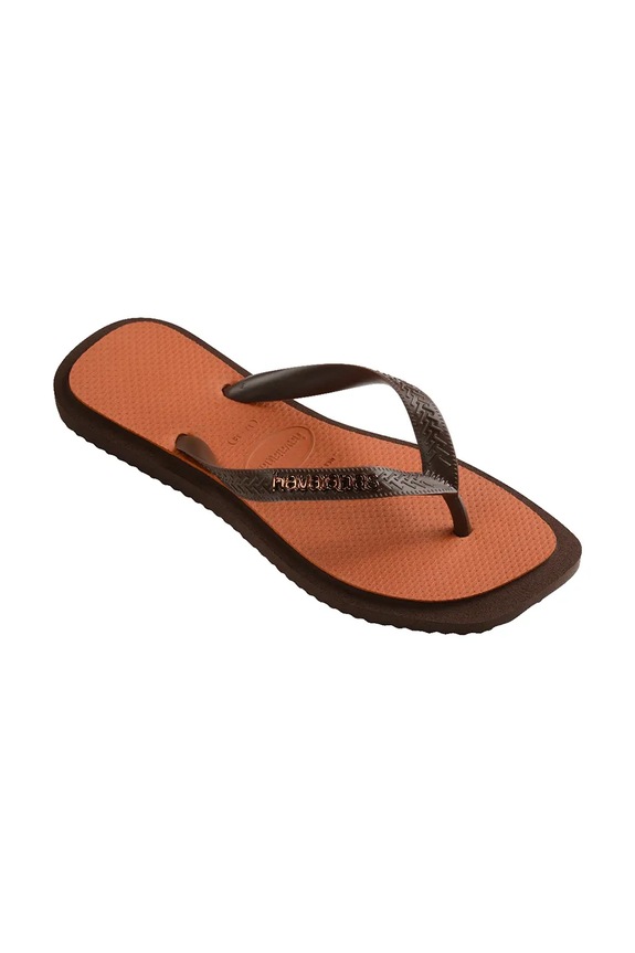 Обувки Джапанки Havaianas TOP SQUARE FUSION 4149944.0727 кафяв