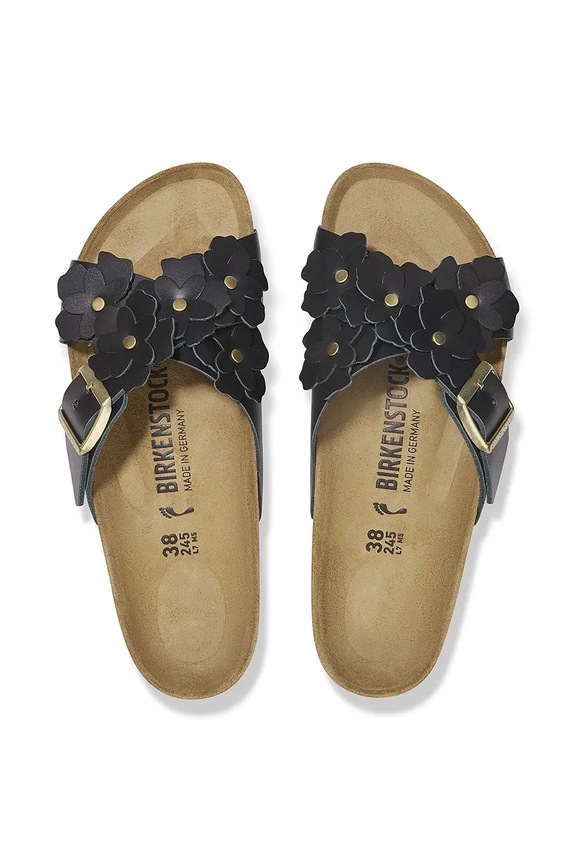 Birkenstock bőr papucs Siena Flowers 1026734 fekete