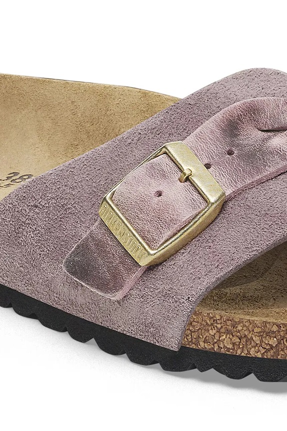 Cipők Birkenstock papucs velúrból Oita Braided 1029123 lila