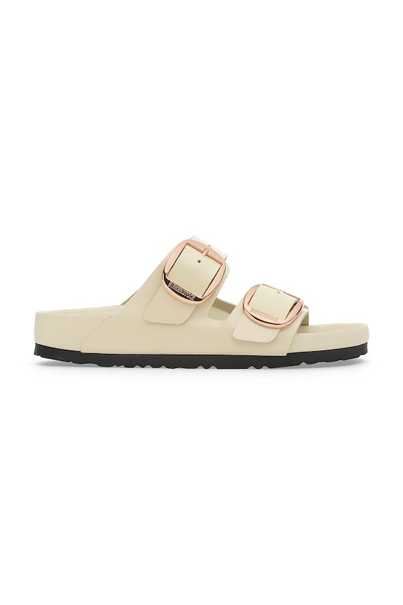 Birkenstock klapki Arizona Exq Big Buckle płaski beżowy 1027850