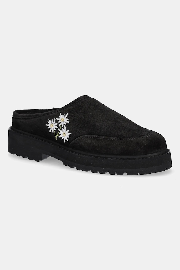 Diemme ciabatte slide in camoscio Maggiore mules nero DI25SPMAW.M06S006BLK