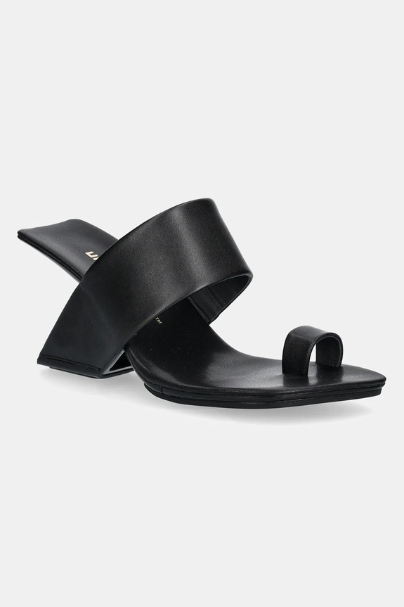 United Nude bőr papucs Loop Toe Hi szintetikus fekete 1072201162