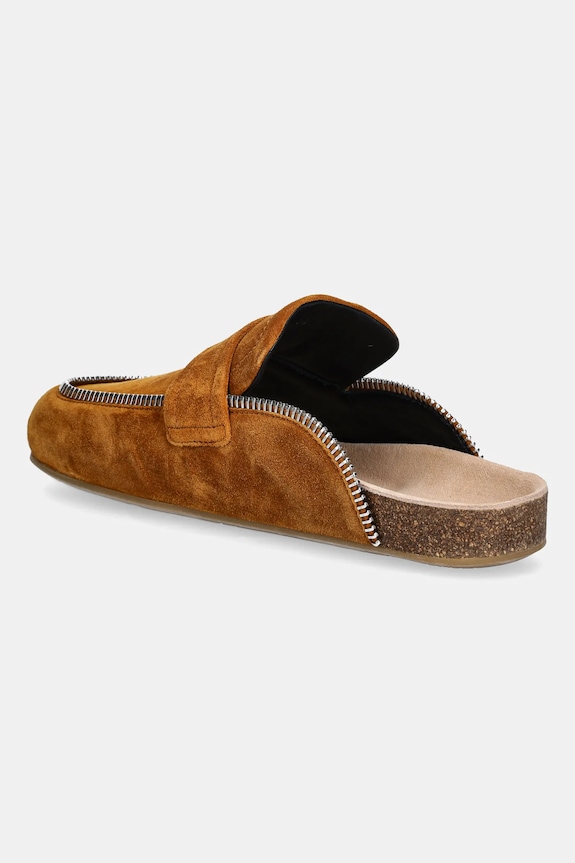 Scarpe JW Anderson ciabatte slide in camoscio Biker Loafer LF0071.LA0240.640 marrone