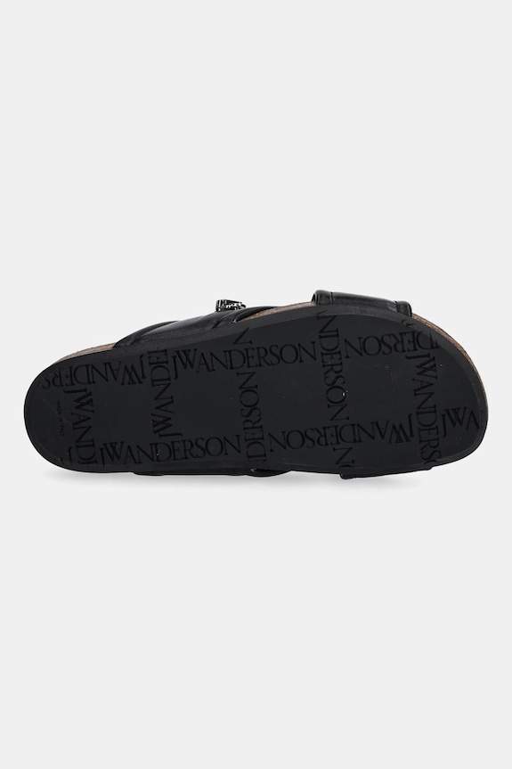 Δερμάτινες παντόφλες JW Anderson Biker Slide SN0107.LA0268.999 μαύρο