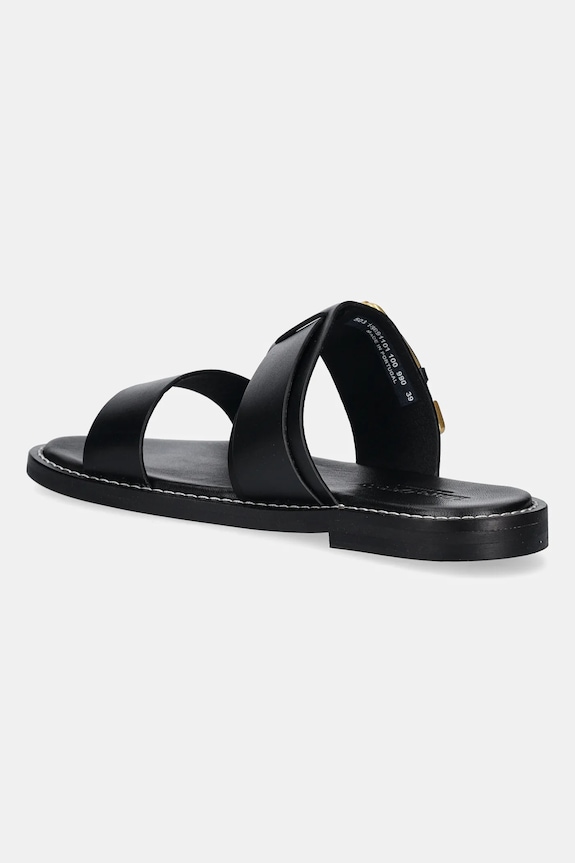 Încălțăminte Marc O'Polo șlapi de piele STINA 1A 50318691101100 negru