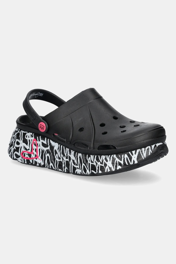 Skechers papuci SKECHERS X JGOLDCROWN sintetic negru 111324