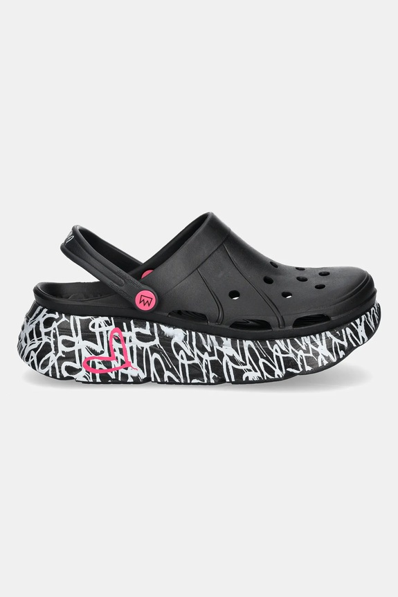 Skechers papuci SKECHERS X JGOLDCROWN 111324 negru SS25