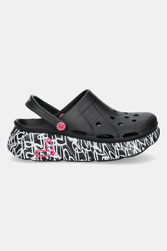 Skechers papuci SKECHERS X JGOLDCROWN 111324 negru SS25