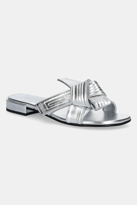 Шкіряні шльопанці Kenzo Mule синтетичний срібний FE62MU125L77.AG