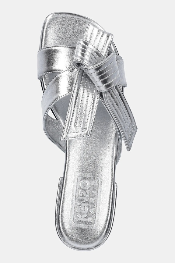 Шкіряні шльопанці Kenzo Mule срібний FE62MU125L77.AG