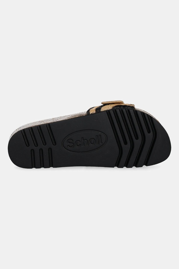 Scholl klapki zamszowe KATHLEEN F300642331 brązowy