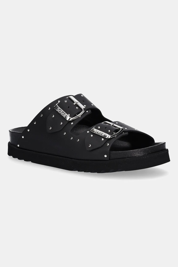 Scholl bőr papucs BEATRIZ nappa bőr fekete F306131004