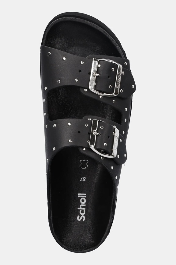 Scholl bőr papucs BEATRIZ fekete F306131004