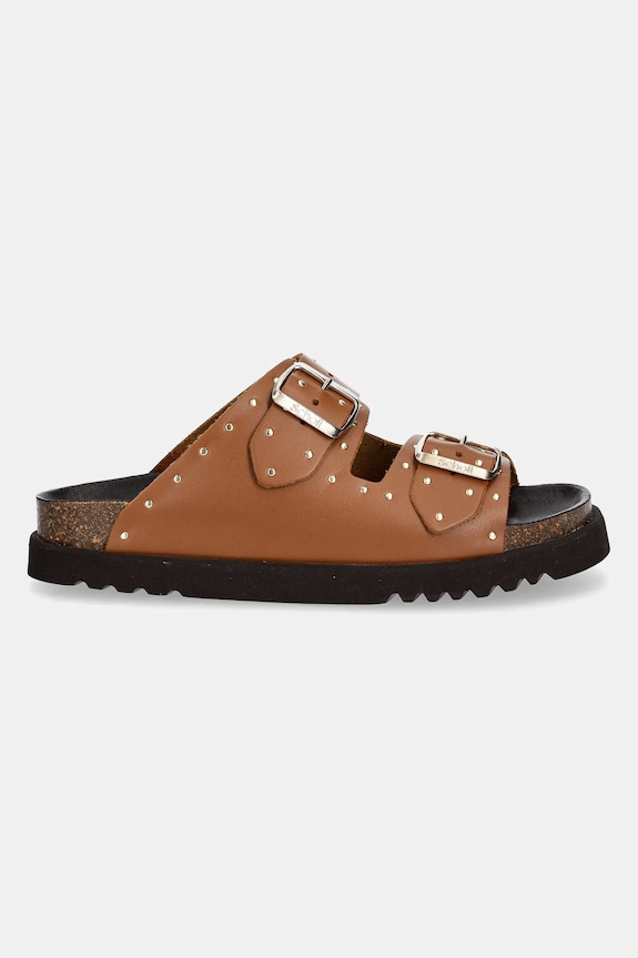 Scholl slapi de piele BEATRIZ F306131175 maro SS25