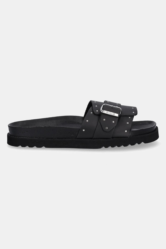 Δερμάτινες παντόφλες Scholl JOYCE F322421004 μαύρο SS25