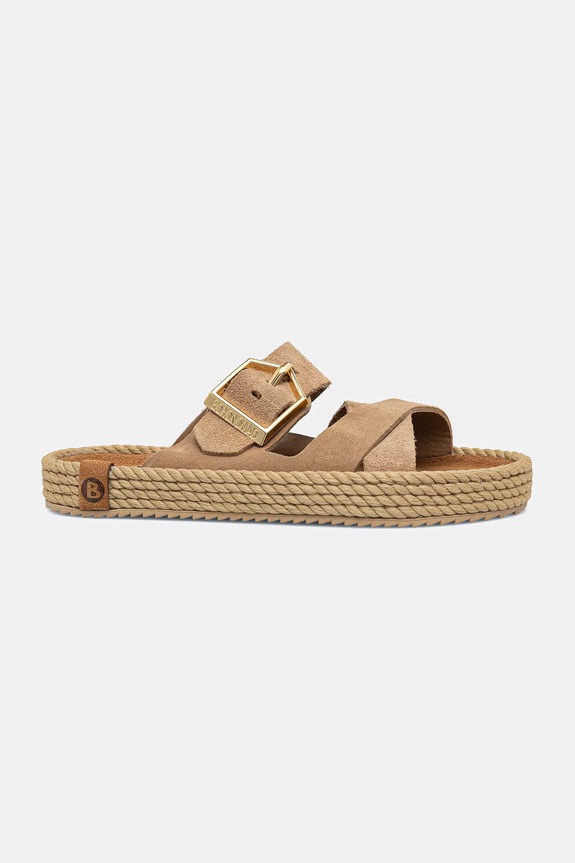 Bohonomad papuci espadrile de damă din piele întoarsă Sevilla SEV.12 bej SS26