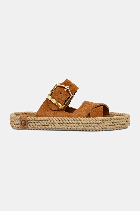 Bohonomad papuci espadrile de damă din piele întoarsă Sevilla SEV.12 maro SS26