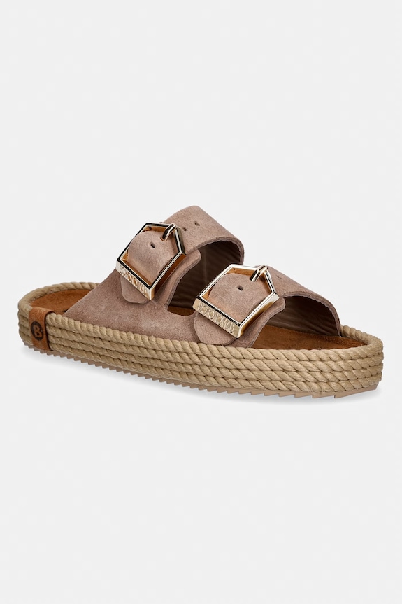 Bohonomad papucs espadrilles női velúr Sydney bézs SYD.12