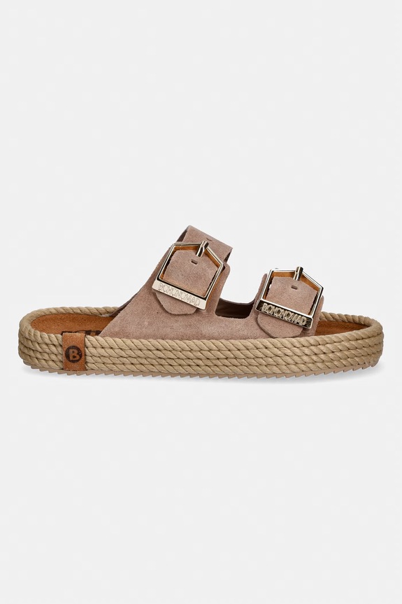 Bohonomad papucs espadrilles női velúr Sydney SYD.12 bézs SS26