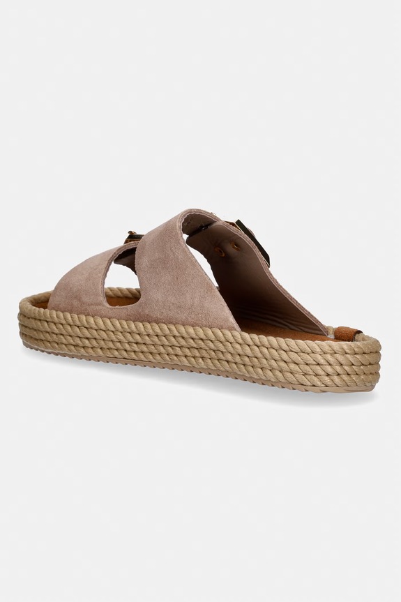 Cipők Bohonomad papucs espadrilles női velúr Sydney SYD.12 bézs