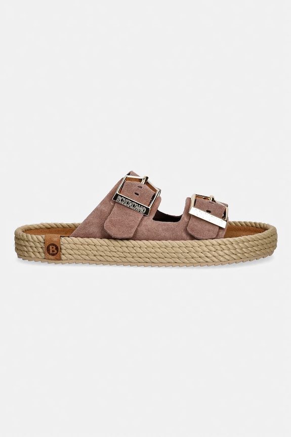 Bohonomad papucs espadrilles női velúr Sydney SYD.12 barna SS26