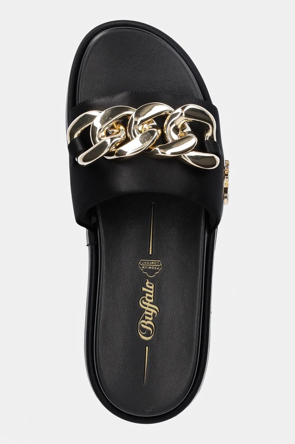 Buffalo papucs Noa Slide Chain 2.0 fekete 1602258.BLK