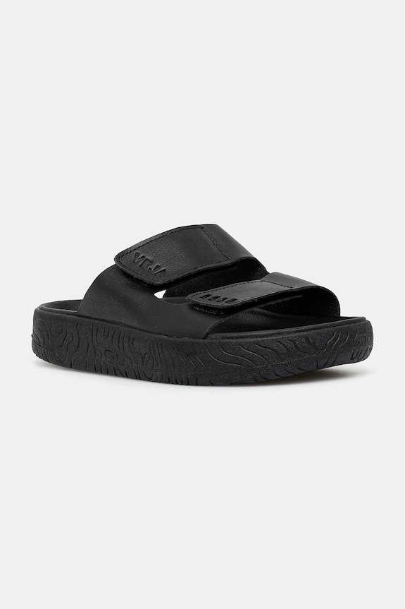 Veja leather sliders Etna grain leather black SA2020754A