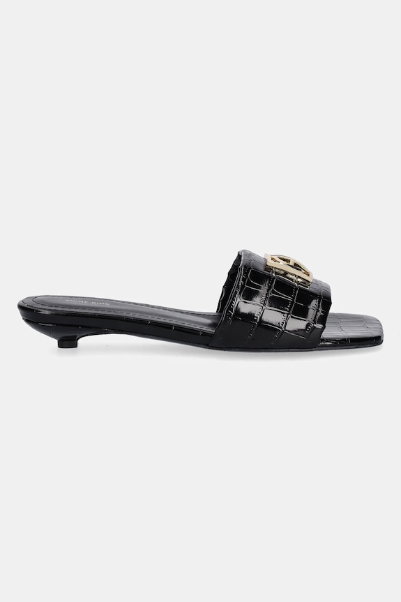 Kožené pantofle Anine Bing Ria Sandals Monogram A.14.10784 černá SS25