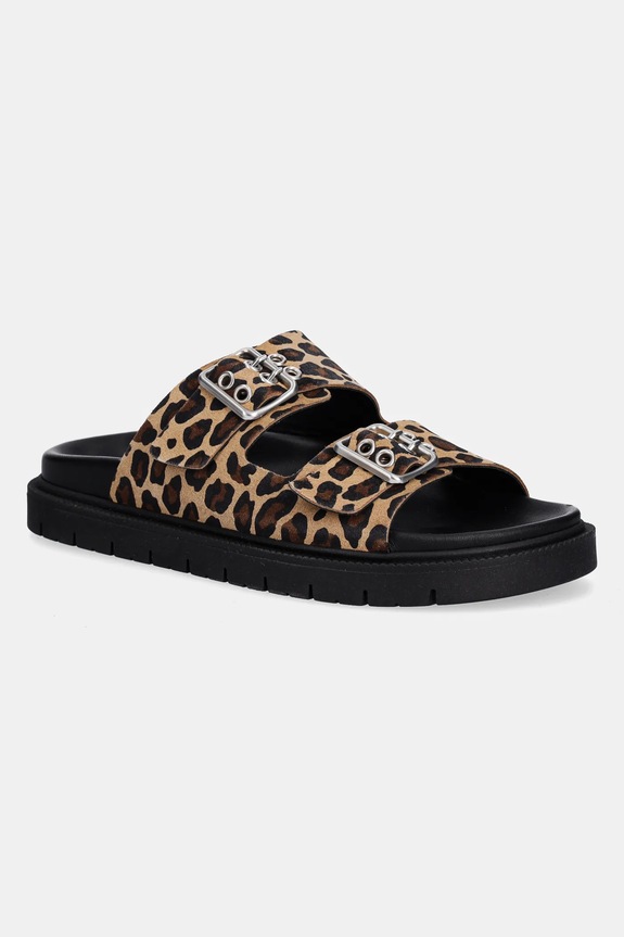 Copenhagen papucs velúrból Suede velúr bőr barna CPH796