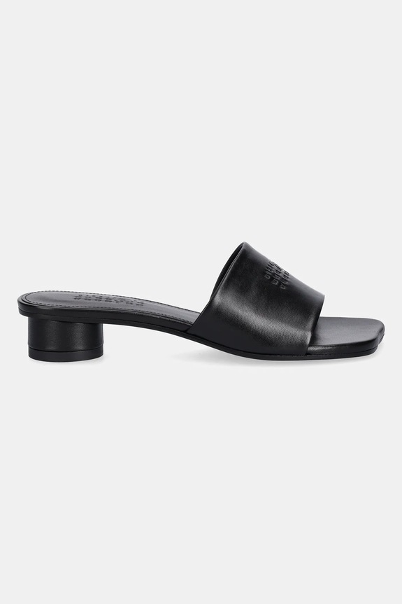MM6 Maison Margiela klapki skórzane S66WP0109.P3628.T8013 czarny SS26