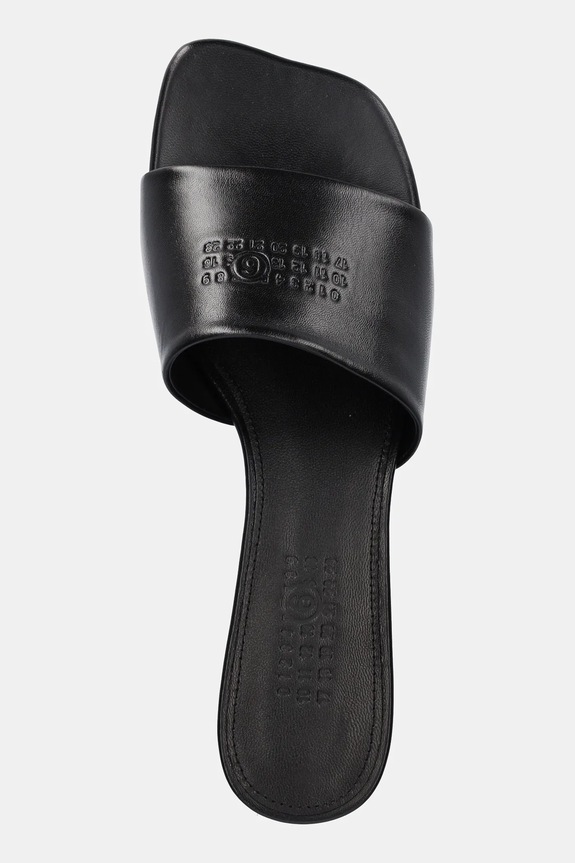 MM6 Maison Margiela klapki skórzane czarny S66WP0109.P3628.T8013