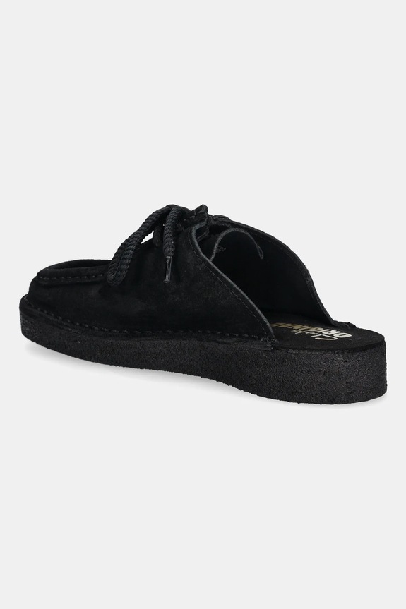Boty Semišové pantofle Clarks Originals Desert Nomad 26181109 černá