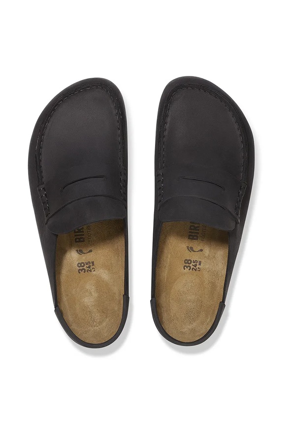 Kožne natikače Birkenstock Naples Wrapped LEOI 1029694 crna