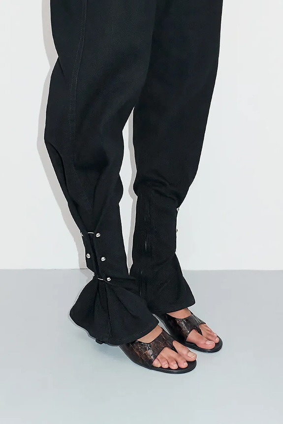 Miista bőr flip-flop Palmira E8.3590 fekete