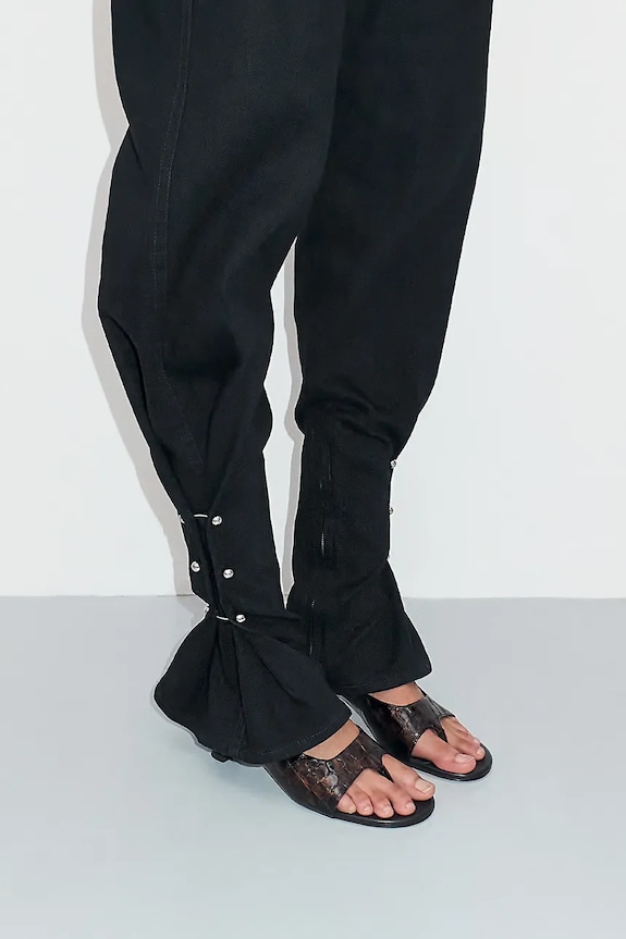 Miista bőr flip-flop Palmira E8.3590 fekete