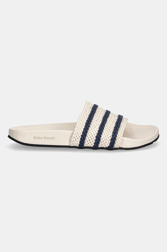 Шкіряні шльопанці adidas Originals x Wales Bonner Adilette JR0228 бежевий SS25