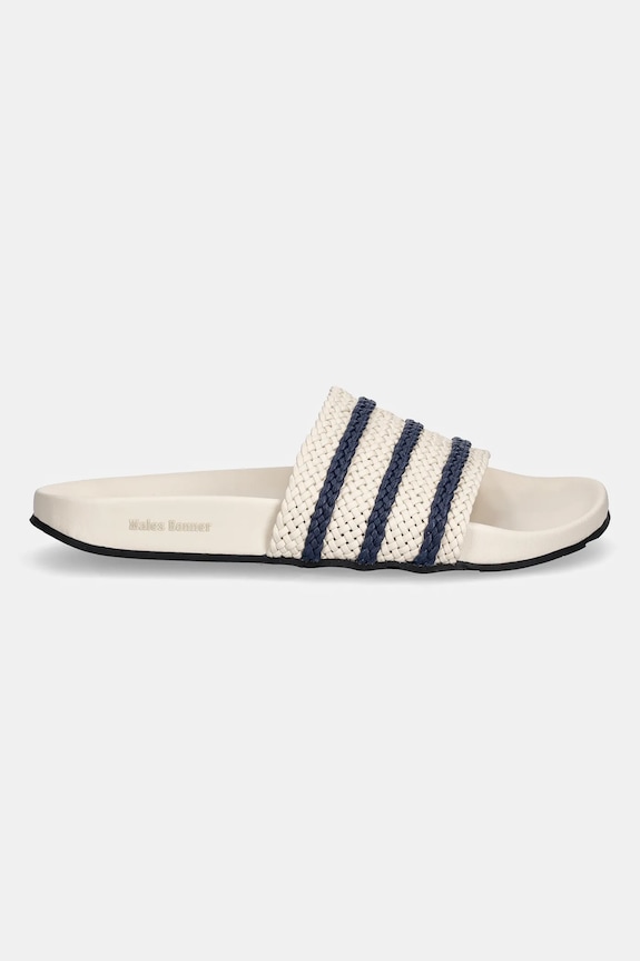 Шкіряні шльопанці adidas Originals x Wales Bonner Adilette JR0228 бежевий SS25